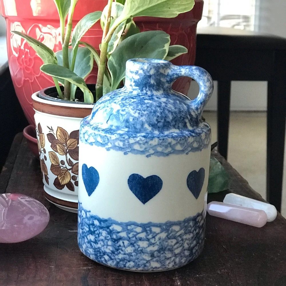 Spongewear Blue Ceramic Soap Jug - EUC